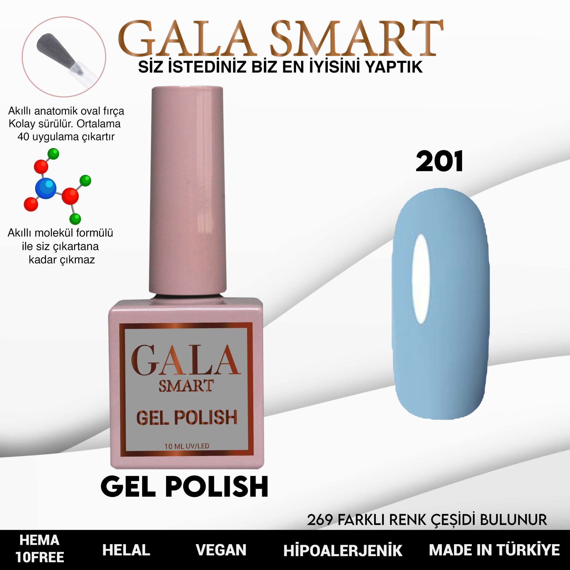 GALA SMART CLASSİC KALICI OJE 10 mle NO:201