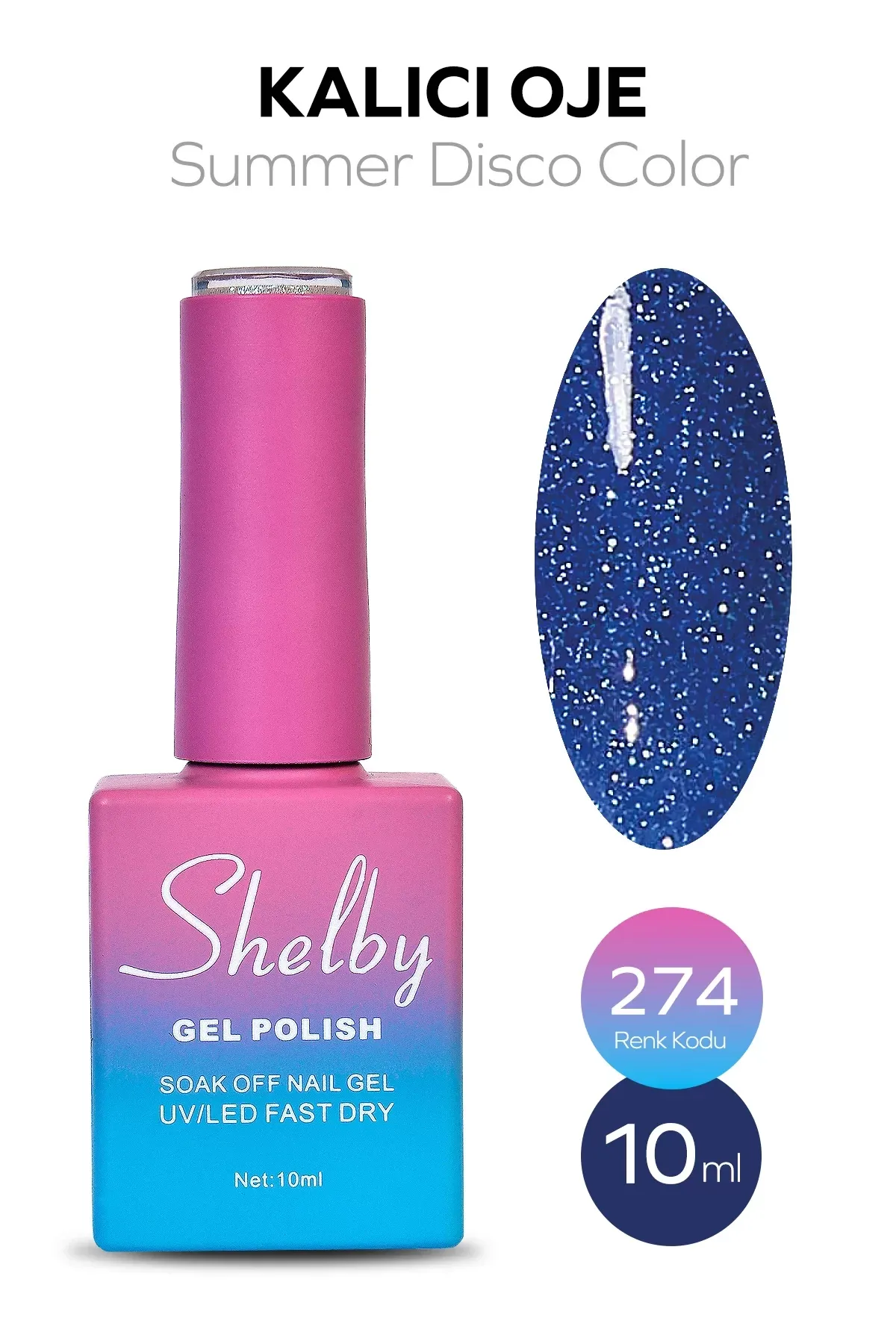 SHELBY 10 ML. A274 DİSKO YAZ RENK KALICI OJE