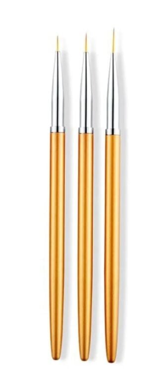 3 'LÜ GOLD NAİL ART FIRÇA SETİ
