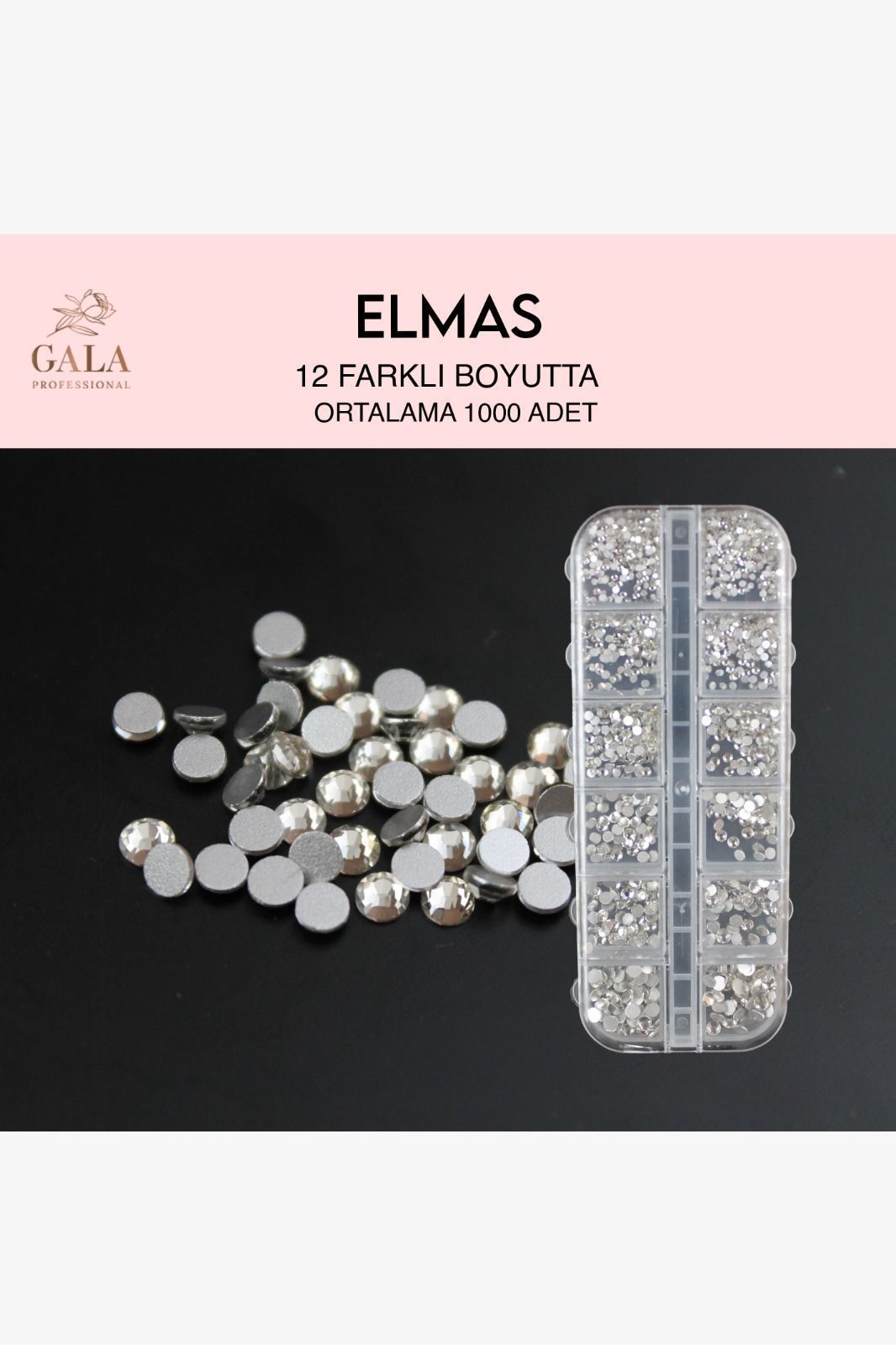 CRYSTAL TAŞ 12 Lİ ELMAS - 12 FARKLI BOYUTTA